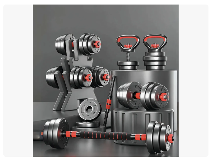 Set Mancuernas Barra Rusa Ajustables 20 Kg 4 En 1