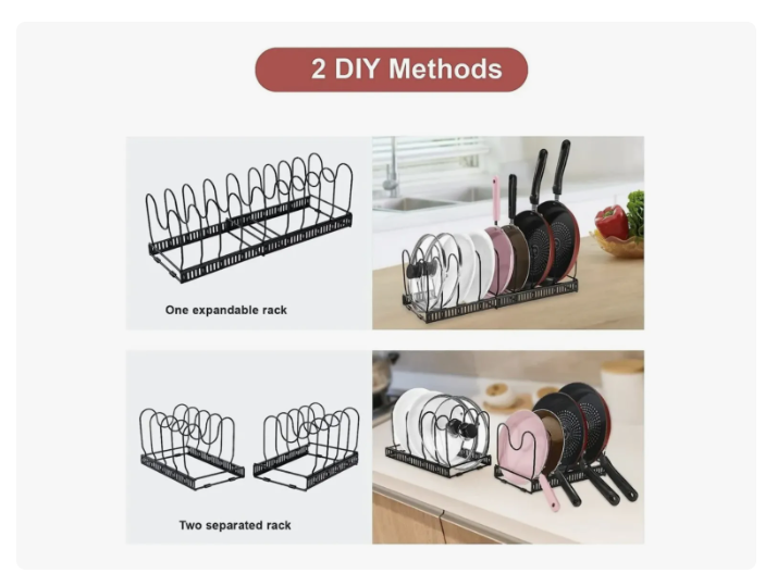 Rack Organizador De Ollas Expandible Menaje Tablas Tapas