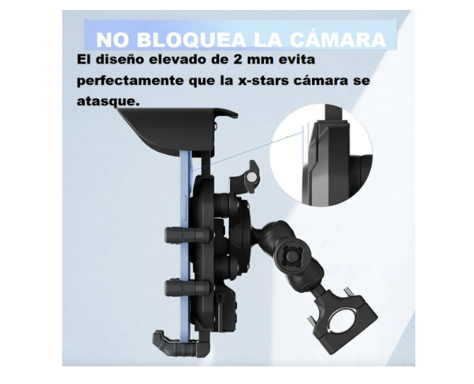 Soporte Celular Moto Con Visera Solar Y Antivibración 360°