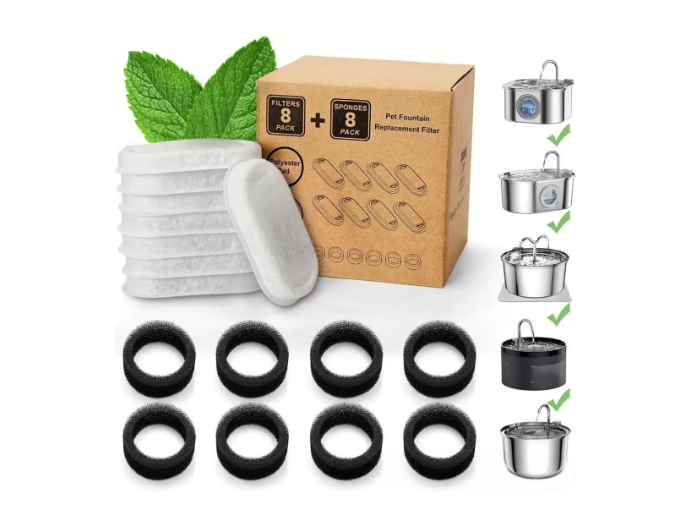 Pack 16 Filtros Bebedero Fuente D Agua Eléctrico Gato Perro