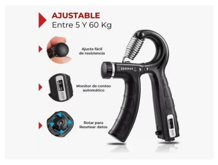 Hand Grip Pro Regulable Ejercitador Antebrazo 10-60kg
