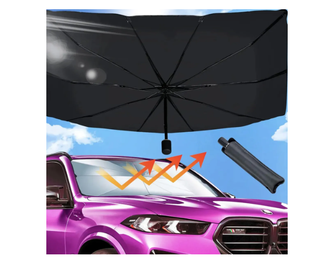 Quitasol Tipo Sombrilla Para Auto Parasol Retractil Parabris