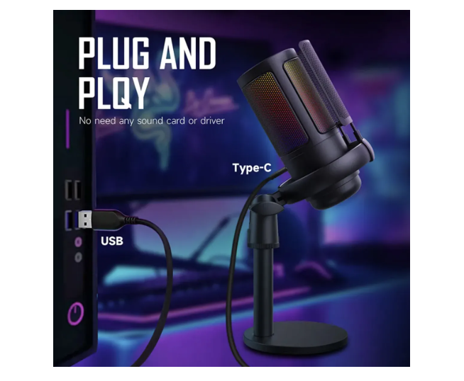 Micrófono Gaming Con Reducción De Ruido Para Pc