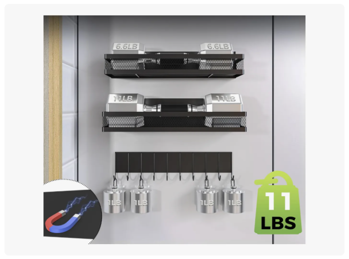 Kit 3 Estante De Almacenamiento Magnético Multifuncional
