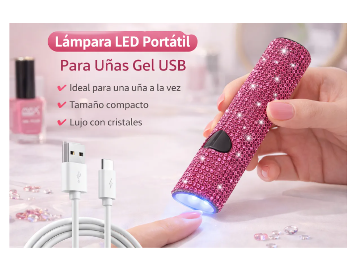 Mini Linterna Lampara Secadora De Uñas Portátil Usb Rapido
