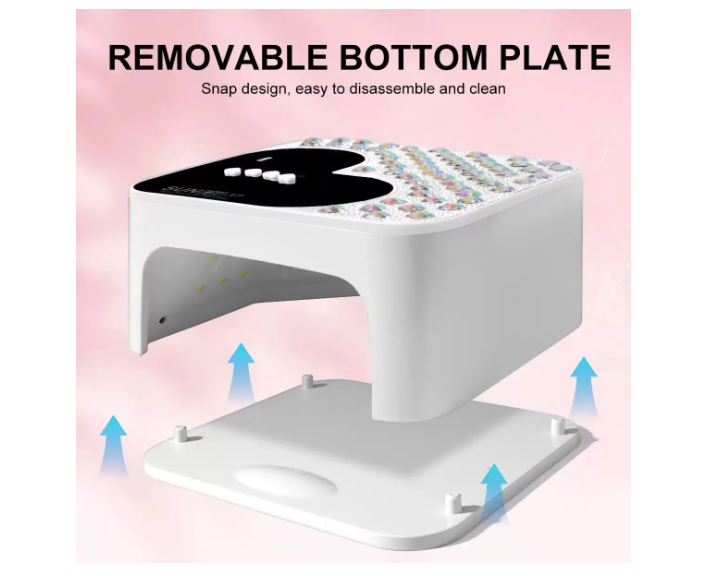 Lámpara Uv Led 288w Profesional Con Base Removible Para Mano