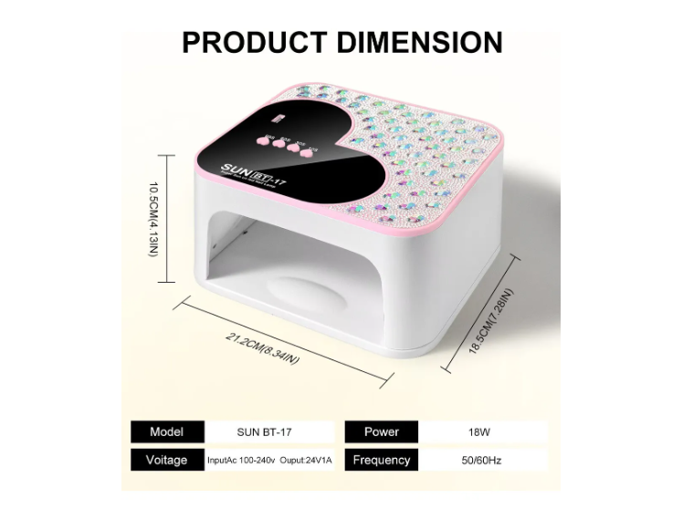 Lámpara Uv Led 288w Profesional Con Base Removible Para Mano