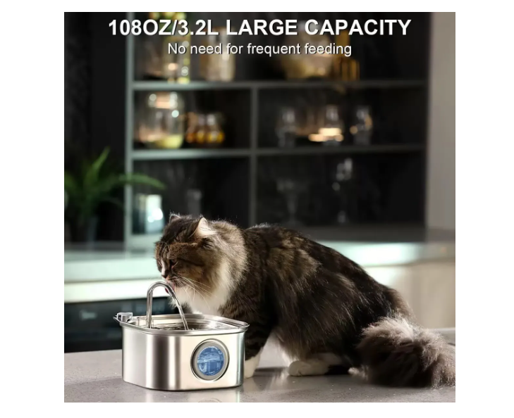 Bebedero Automático Gatos Perros Fuente Agua 3.2l Inox