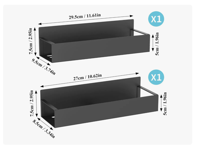 Kit 2 Estante De Almacenamiento Magnético Multifuncional
