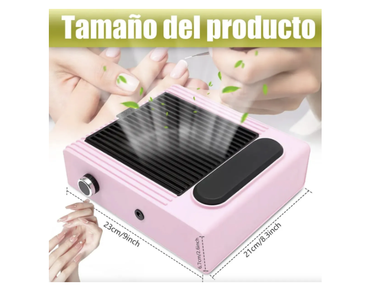 Extractor De Polvo Para Uñas Para 2 En 1 Profesional 80w
