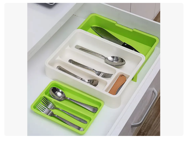 Organizador De Cubiertos De Cocina Extensible Y Extraible