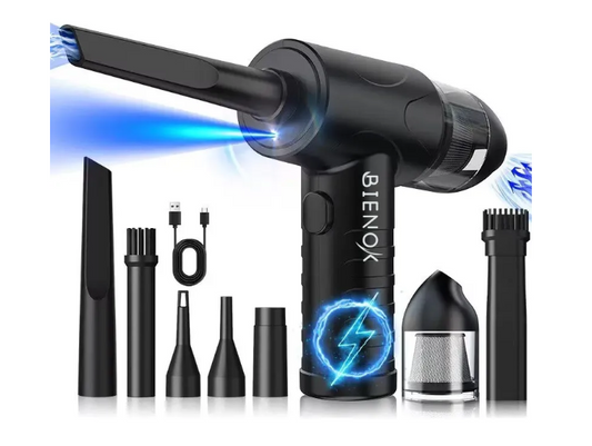 Soplador De Aire 2 En1 51000rpm 6000mah Con 8 Boquillas