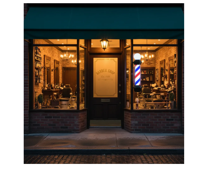 Poste De Peluquería Y Barbería Con Luz Giratoria 100cm