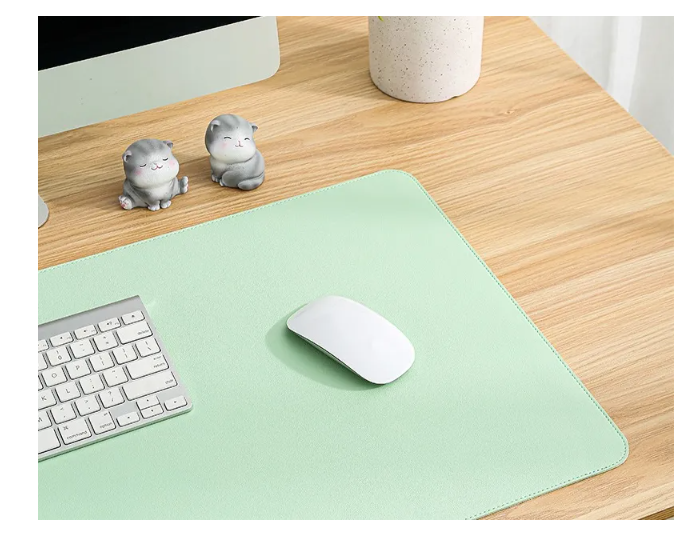 Alfombrilla Mousepad De Cuero Impermeable Reversible 80x40