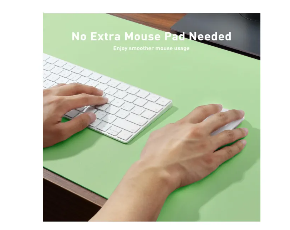 Alfombrilla Mousepad De Cuero Impermeable Reversible 80x40