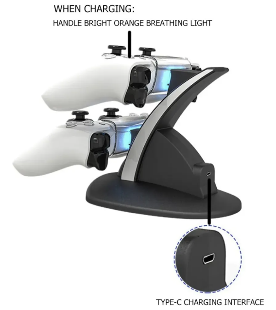 Cargador Dual Para Control Ps5 Soporte Base Dualsense