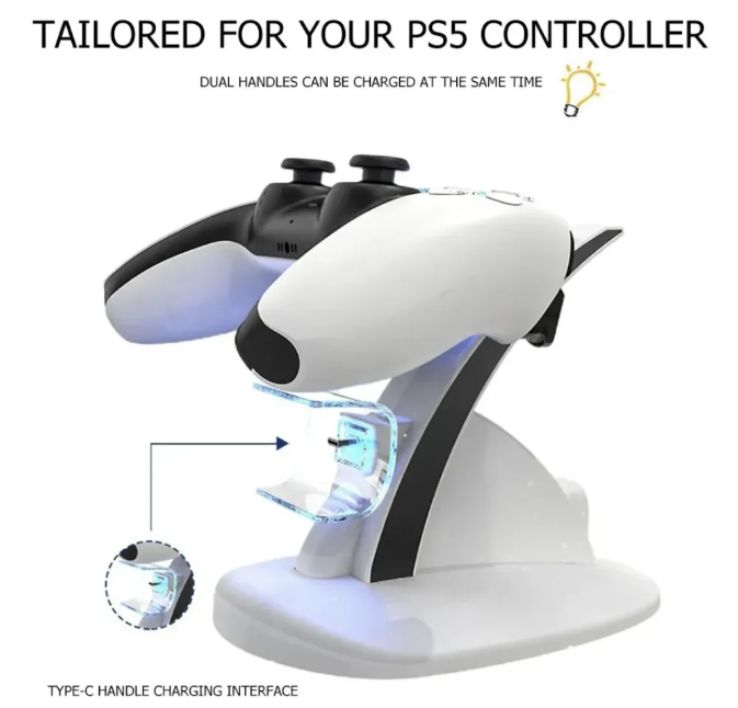 Cargador Dual Para Control Ps5 Soporte Base Dualsense