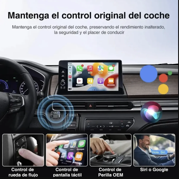 Carplay Adaptador Inalámbrico Y Android Auto Converter 2en1