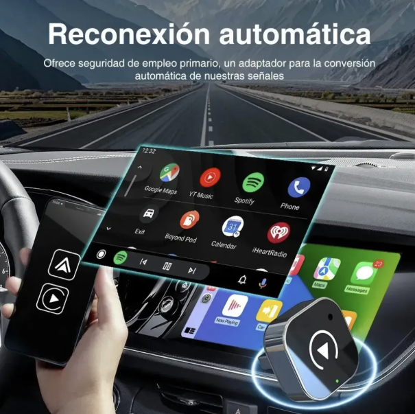 Carplay Adaptador Inalámbrico Y Android Auto Converter 2en1