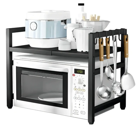 Estante Repisa Extensible Horno Microondas Con Ganchos