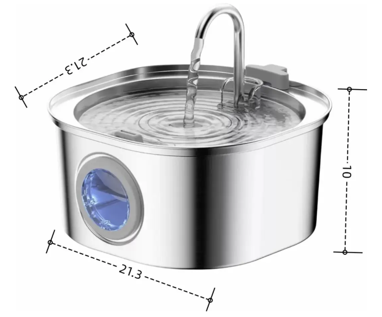 Bebedero Automático Gatos Perros Fuente Agua 3.2l Inox