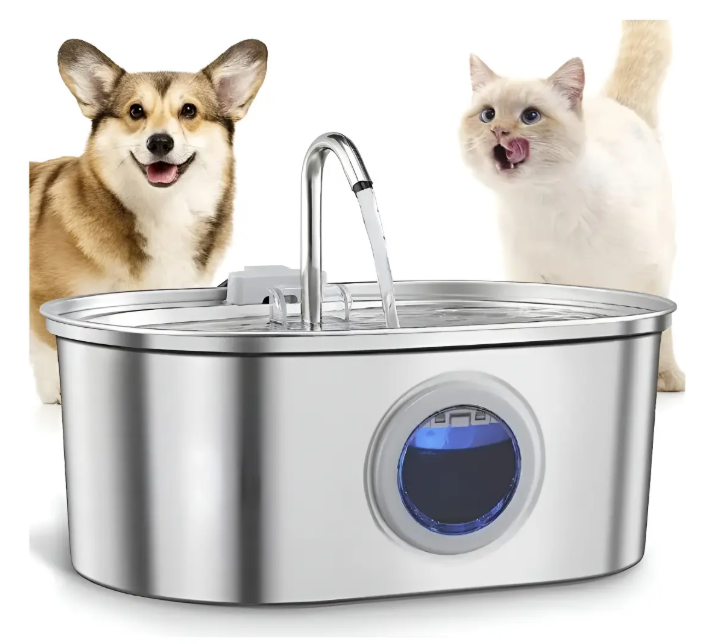 Bebedero Automático Gatos Perros Fuente Agua 3.2l Inox