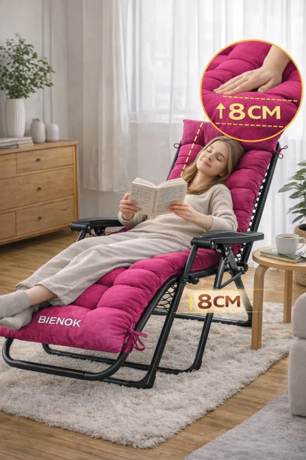 Cojín Acolchado Para Silla Reposera Terraza Ajustable