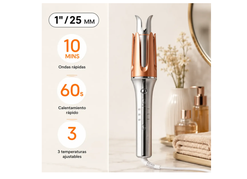 Rizador Automático Profesional Para Ondas Y Rizos