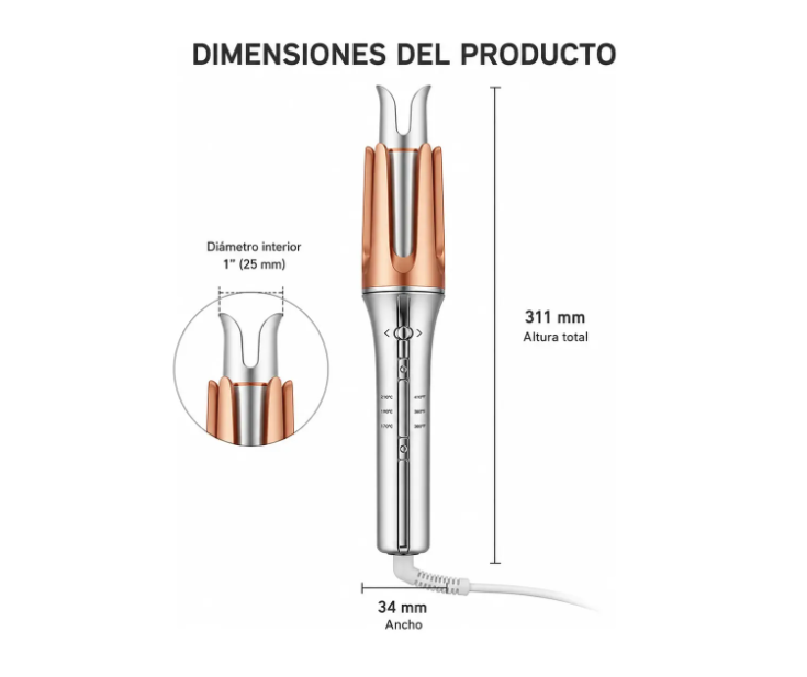 Rizador Automático Profesional Para Ondas Y Rizos