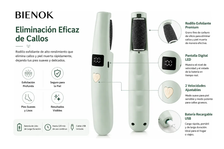Removedor Callos Quita Callos Electrico Saca Callos Usb/ Led