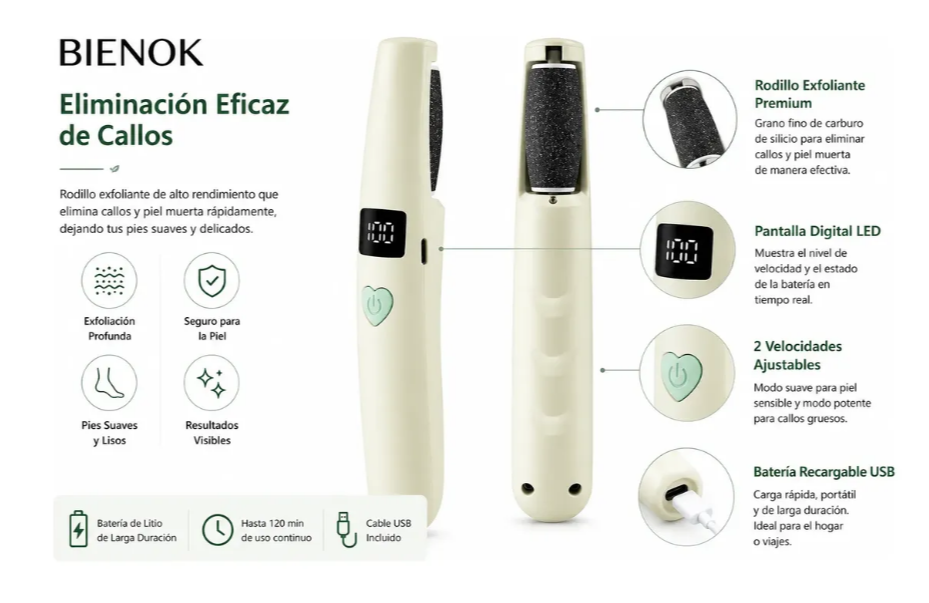 Removedor Callos Quita Callos Electrico Saca Callos Usb/ Led