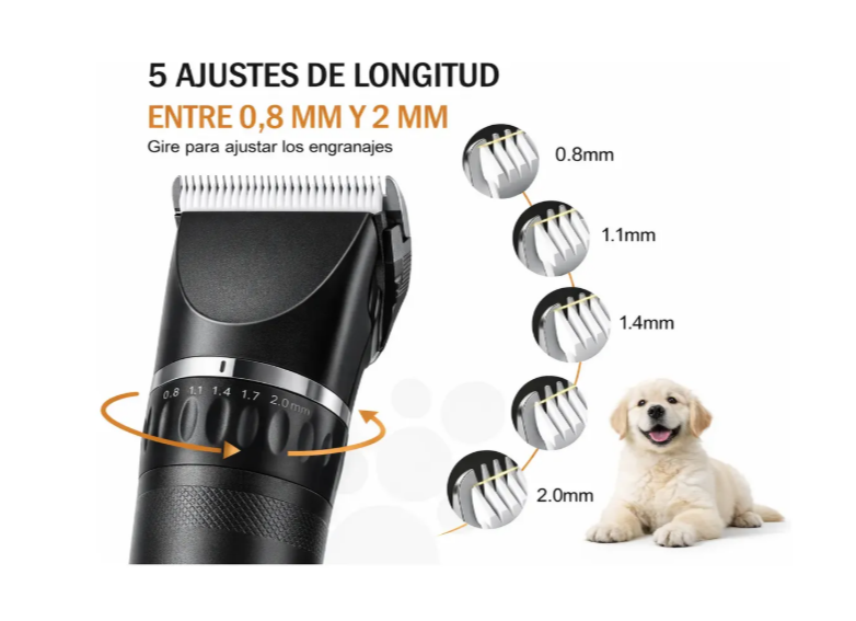 Maquina Cortar Pelo Perros Cortadora Canina Accesorios