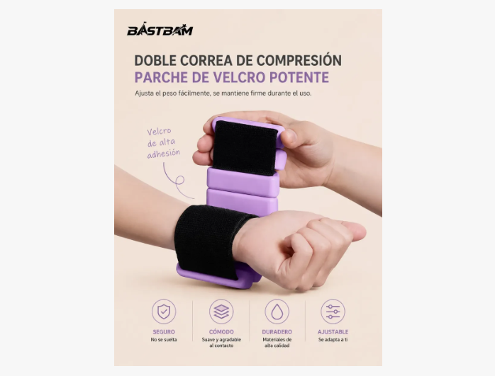 Kit 2 Brazaletes Pesas Ajustables 2 Lbs Para Tobillos Y Muñe