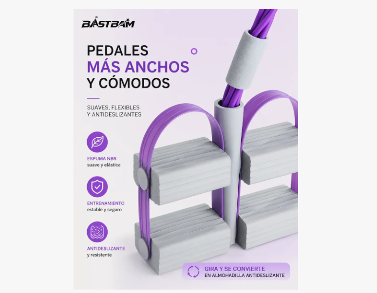 Rueda Abdominal Con Rebote Automático Bandas Elásticas