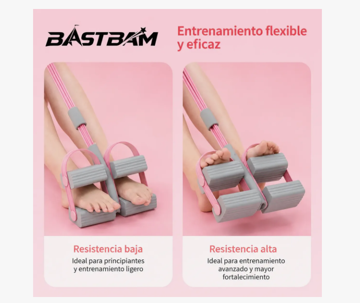 Rueda Abdominal Con Rebote Automático Bandas Elásticas