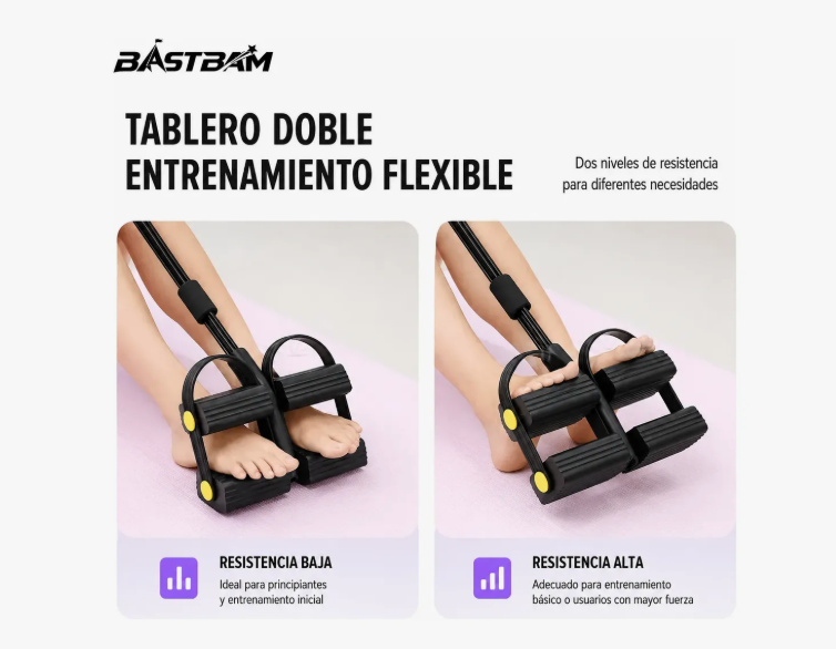 Rueda Abdominal Con Rebote Automático Bandas Elásticas