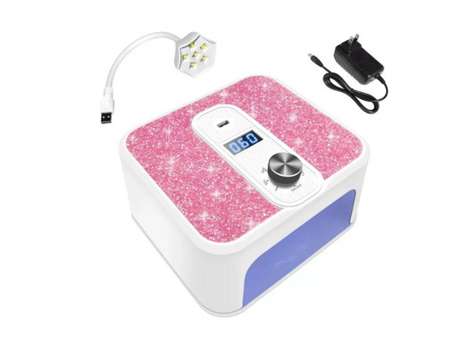 Lámpara Profesional 2 En 1 Para Uñas Con Luz Led Rosa