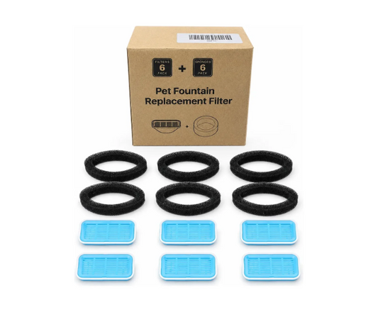 Pack 6 Filtros De Repuesto Para Fuente De Agua Mascotas
