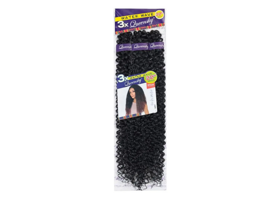 3 X Crochet Trenzado Extensiones De Cabello 22 Pulgadas Color 1 Negro