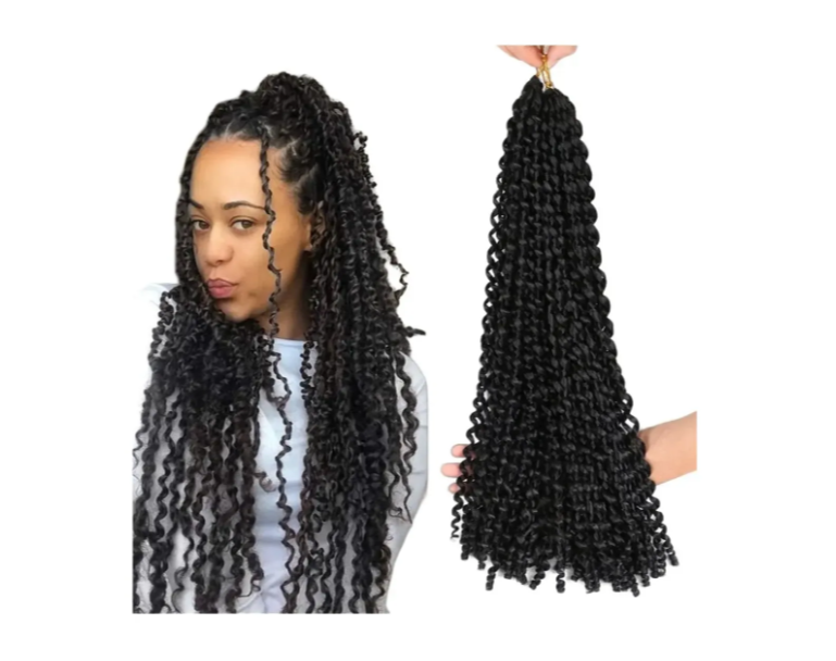3 X Crochet Trenzado Extensiones De Cabello 22 Pulgadas Color 1 Negro