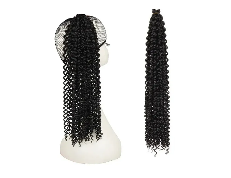 3 X Crochet Trenzado Extensiones De Cabello 22 Pulgadas Color 1 Negro