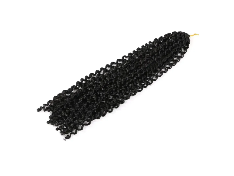 3 X Crochet Trenzado Extensiones De Cabello 22 Pulgadas Color 1 Negro