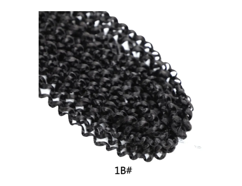 3 X Crochet Trenzado Extensiones De Cabello 22 Pulgadas Color 1 Negro