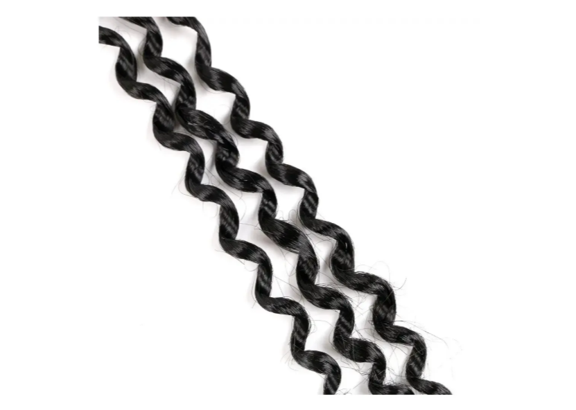 3 X Crochet Trenzado Extensiones De Cabello 22 Pulgadas Color 1 Negro