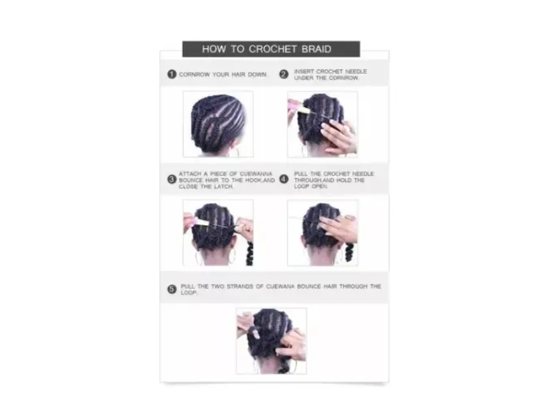 3 X Crochet Trenzado Extensiones De Cabello 22 Pulgadas Color 1 Negro
