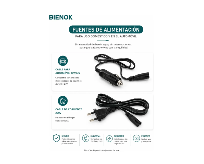 Lonchera Eléctrica Portátil 1.5l Auto Hogar Oficina