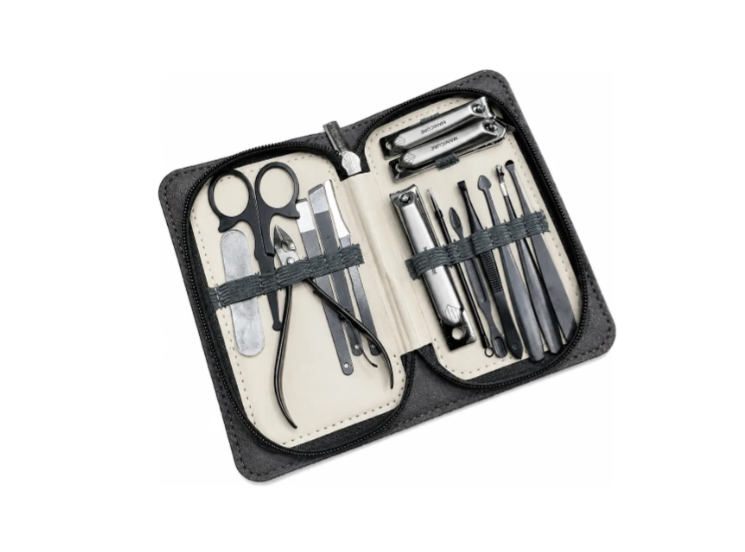 Kit Manicure Pedicure Profesional 15 En 1 Acero Inoxidable