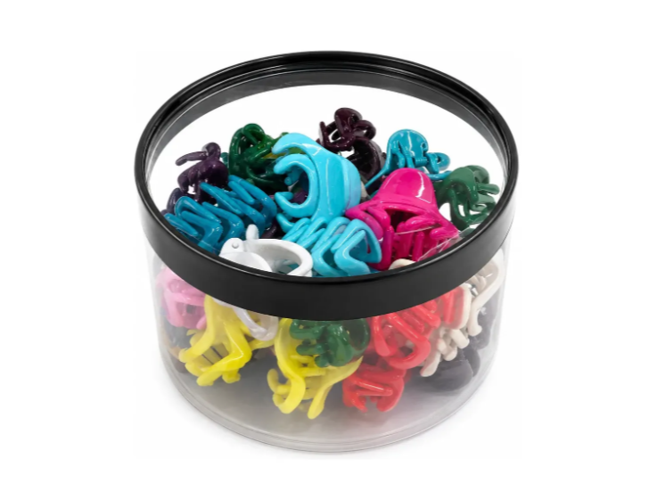 Caja X 24 Ganchos Mini Para Cabello Colores Surtidos