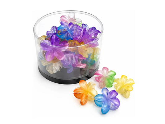 Caja X 24 Ganchos Mini Para Cabello Colores Surtidos