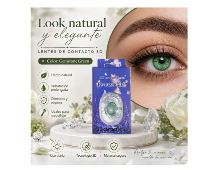 Lentes De Contacto Cosméticos 3d Con Estuche Y Accesorios